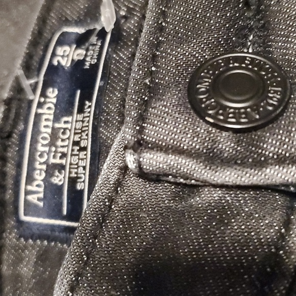Abercrombie & Fitch jeans women's size 0L O long size 25 High rise super Skinny - Picture 4 of 14